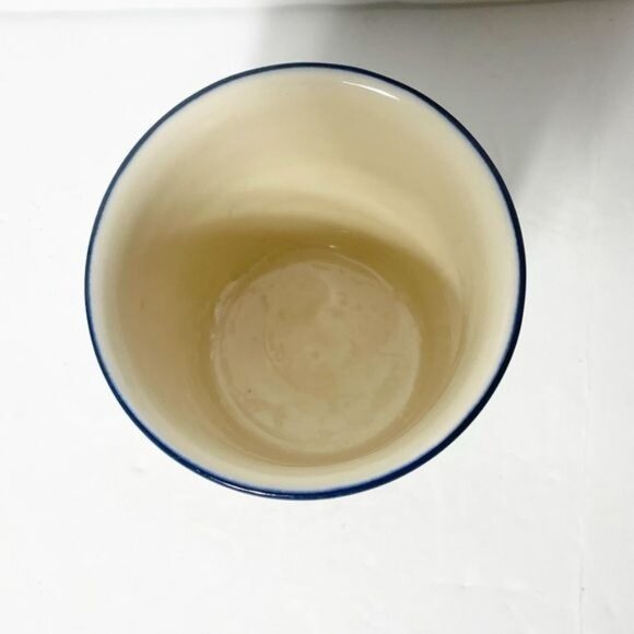 Sail Boats Laura Ashley Hand Painted Striped Anchor Cup Ceramic Nautical Bath - Picture 3 of 4